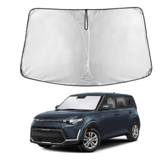 EcoNour windshield sunshade with Kia Soul coverage blocks glare and helps keep the cabin cooler