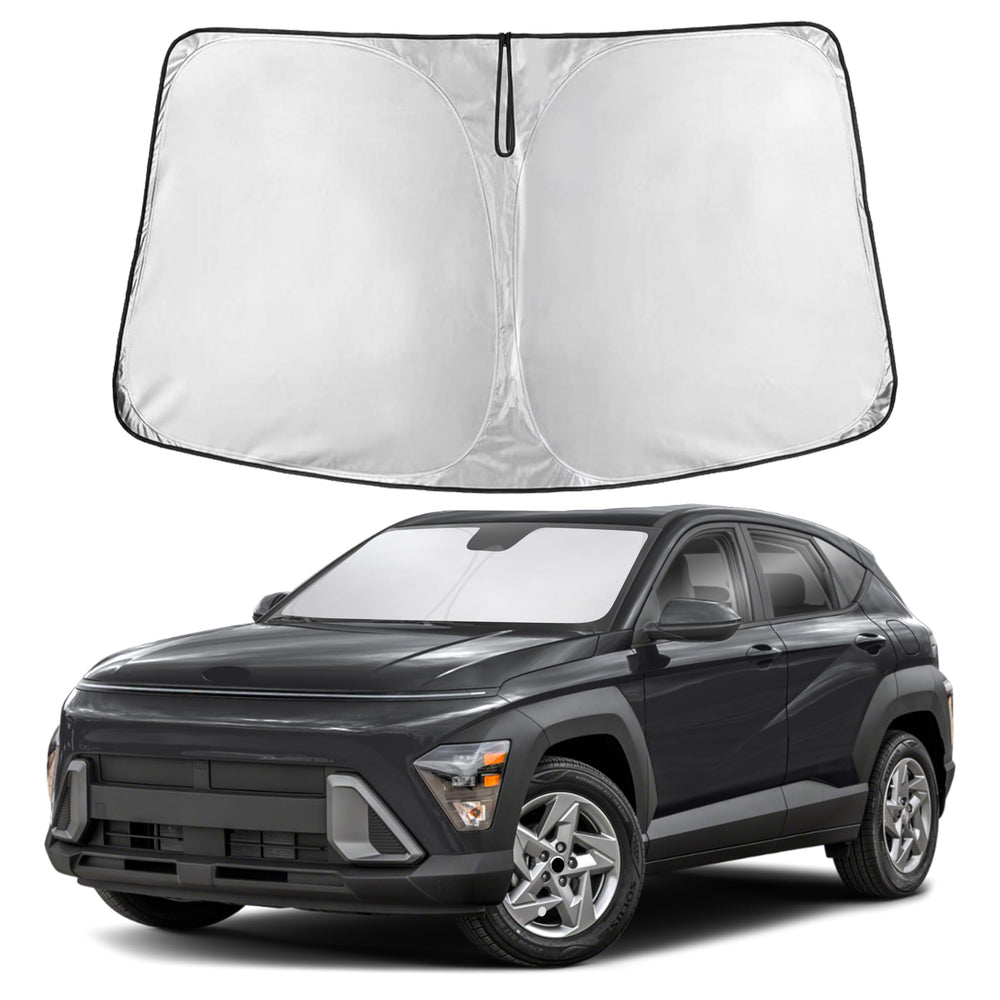EcoNour windshield sunshade for Kona front windshield shade blocks light for a cooler cabin.
