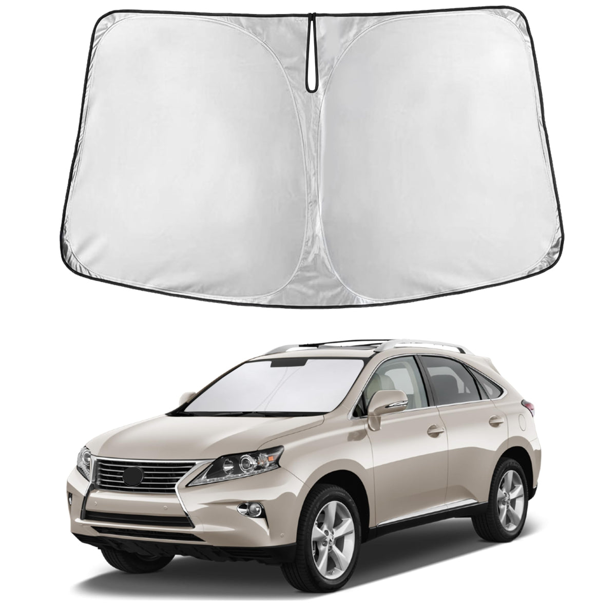 EcoNour windshield sunshade for Lexus RX350 coverage blocks glare and heat