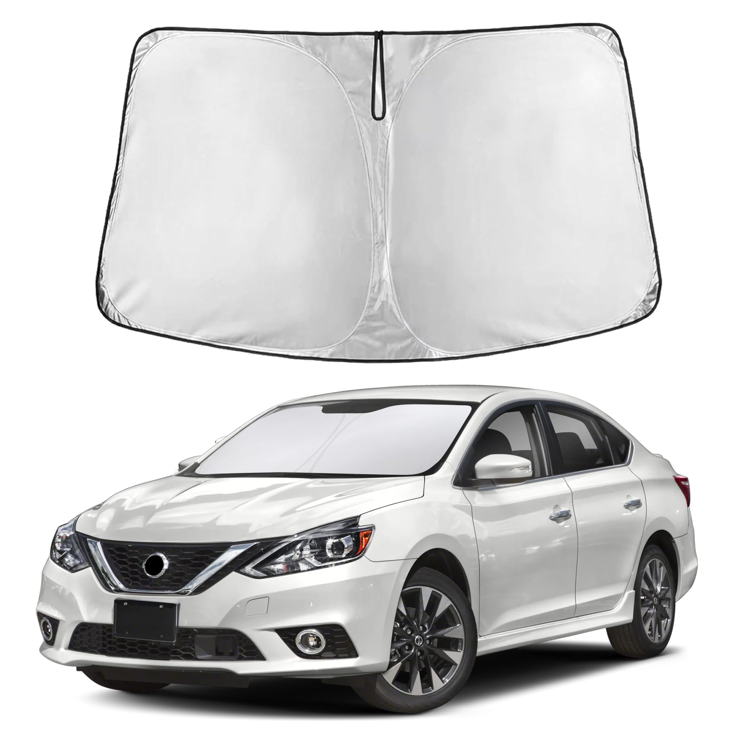 EcoNour windshield sunshade for Nissan Sentra 2013-2019 fit blocks heat