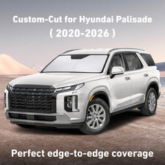 EcoNour Palisade sunshade blocks UV and keeps the dashboard cooler.