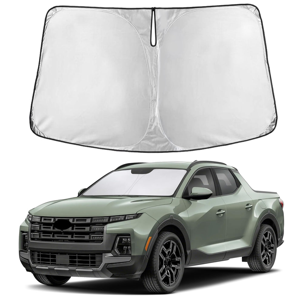 EcoNour windshield sunshade covers Santa Cruz windshield for full UV protection
