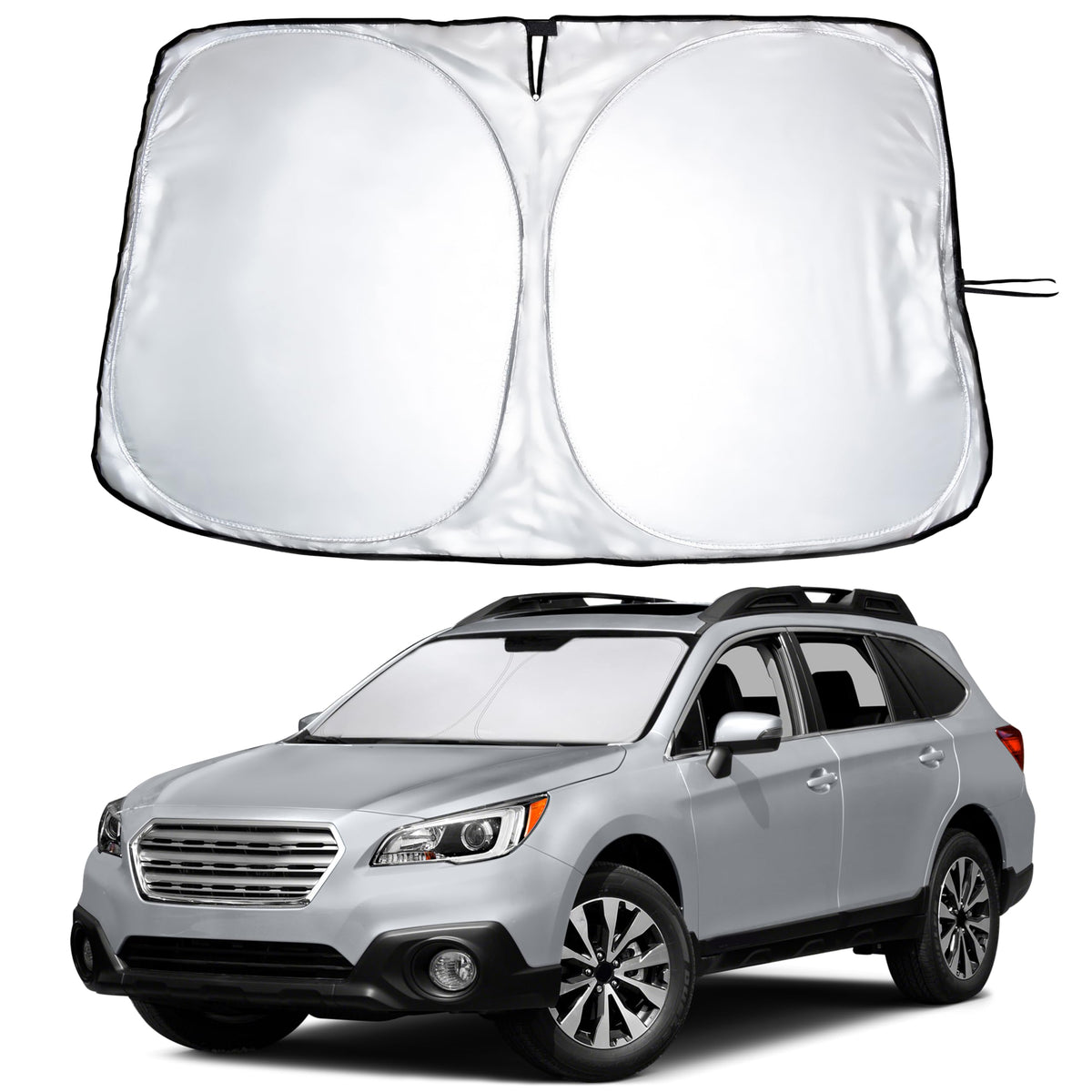 EcoNour windshield sunshade for Subaru Outback blocks light during sunny drives