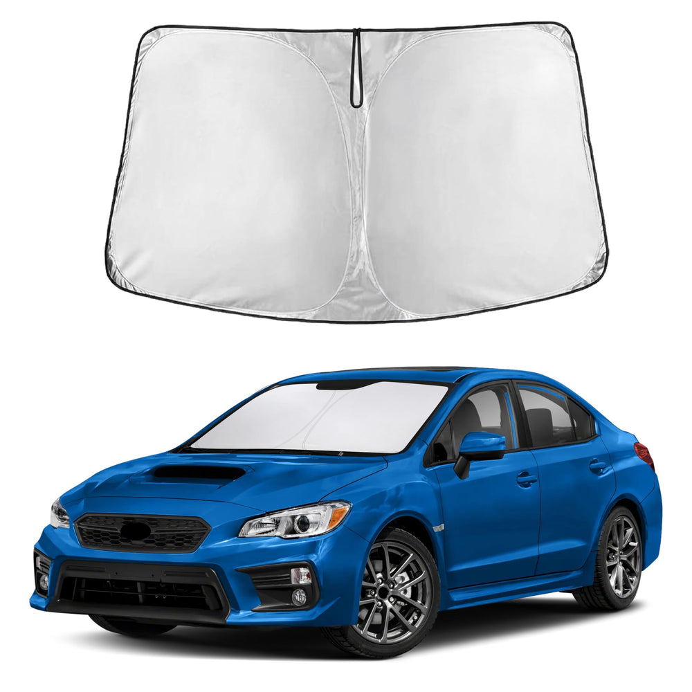 EcoNour windshield sunshade fits Subaru WRX STI 2015-2021, blocks glare and UV