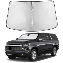 EcoNour windshield sunshade for Suburban with full coverage and light blocking.