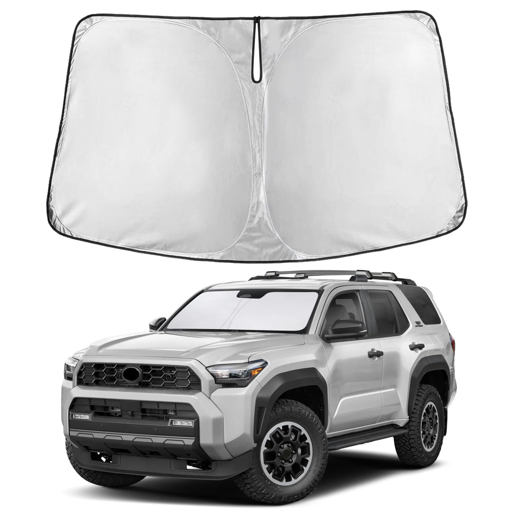 EcoNour windshield sunshade for Toyota 4Runner front view blocks glare and heat