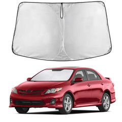 EcoNour windshield sunshade with front coverage blocks sun for Corolla interior comfort