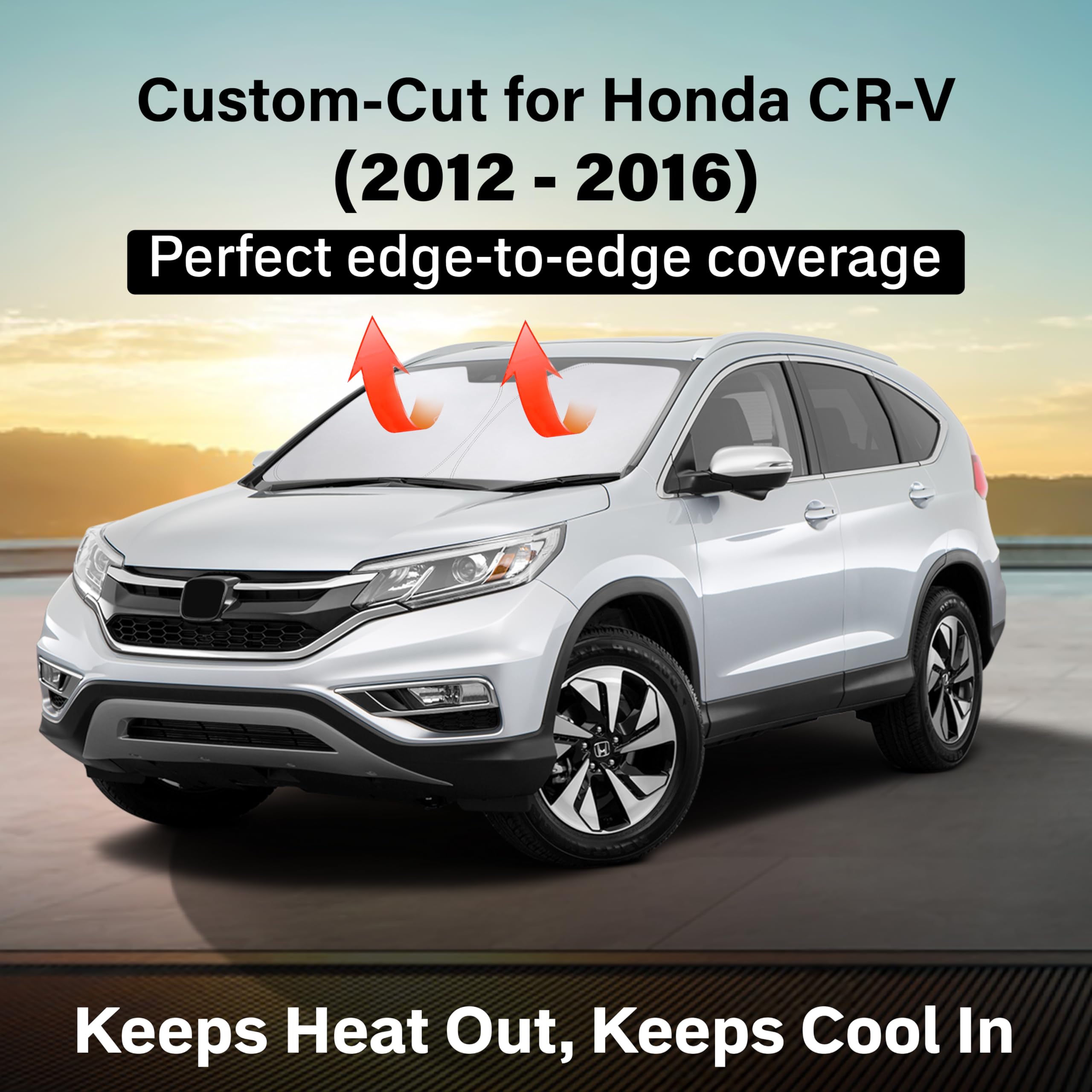 EcoNour windshield sunshade UV-blocking provides strong sun protection for the cabin.