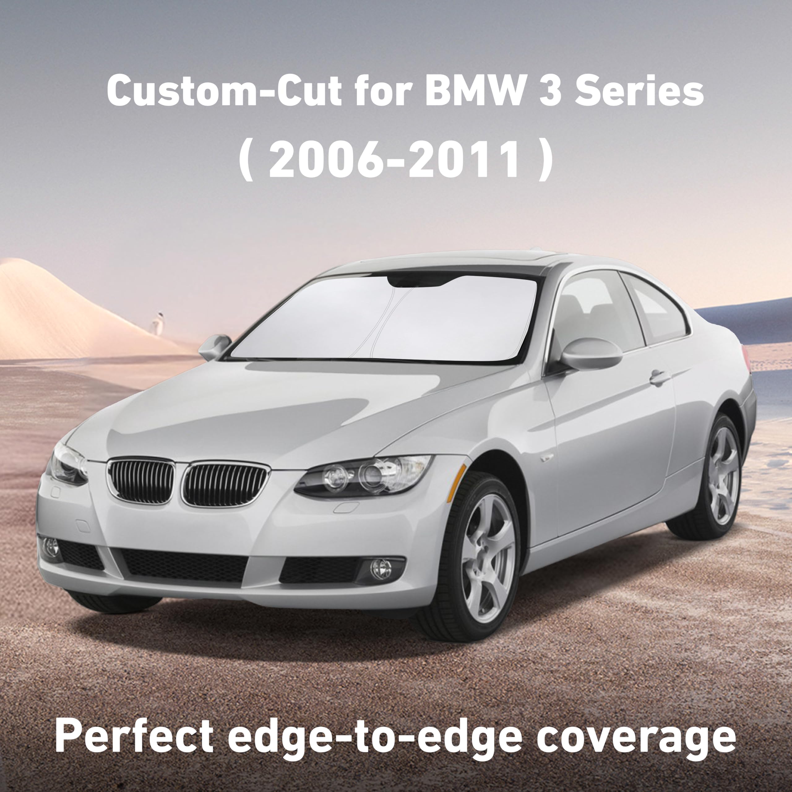 EcoNour UV-blocking sunshade for BMW 3 Series front glass reduces UV exposure