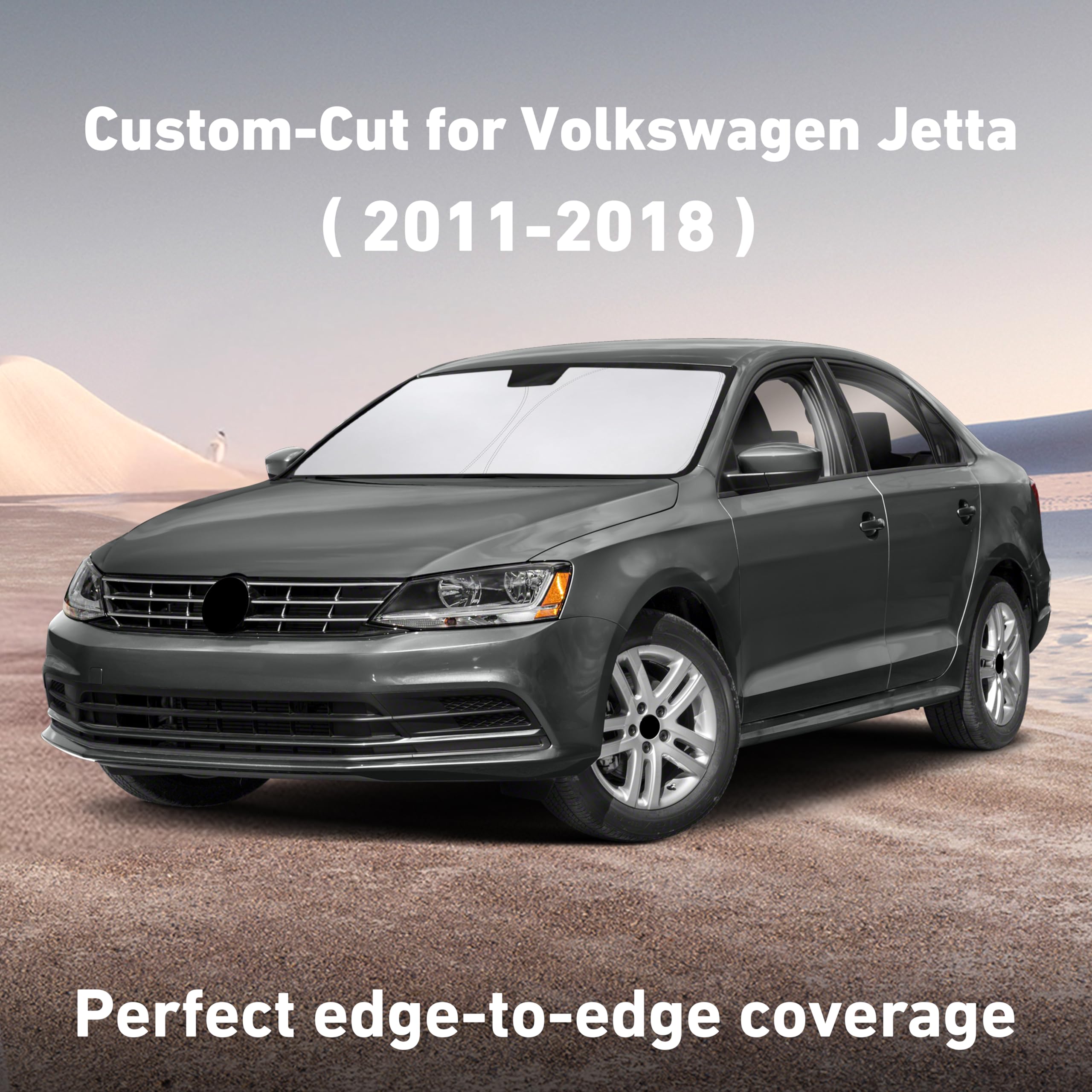 EcoNour windshield sunshade blocks UV rays to protect interior surfaces.
