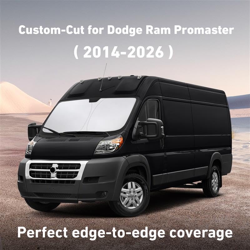 EcoNour sunshade blocks UV rays and reduces inside heat for ProMaster.