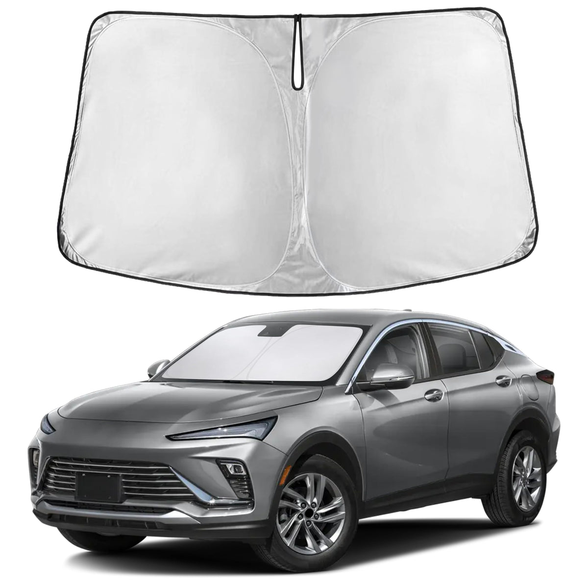 EcoNour Envista windshield shade front-coverage blocks glare for a cooler cabin