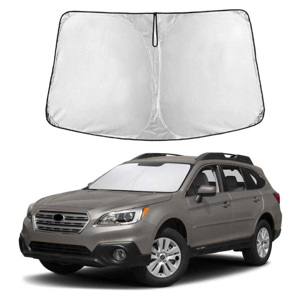 EcoNour windshield sunshade for Outback with precise fit covering the windshield