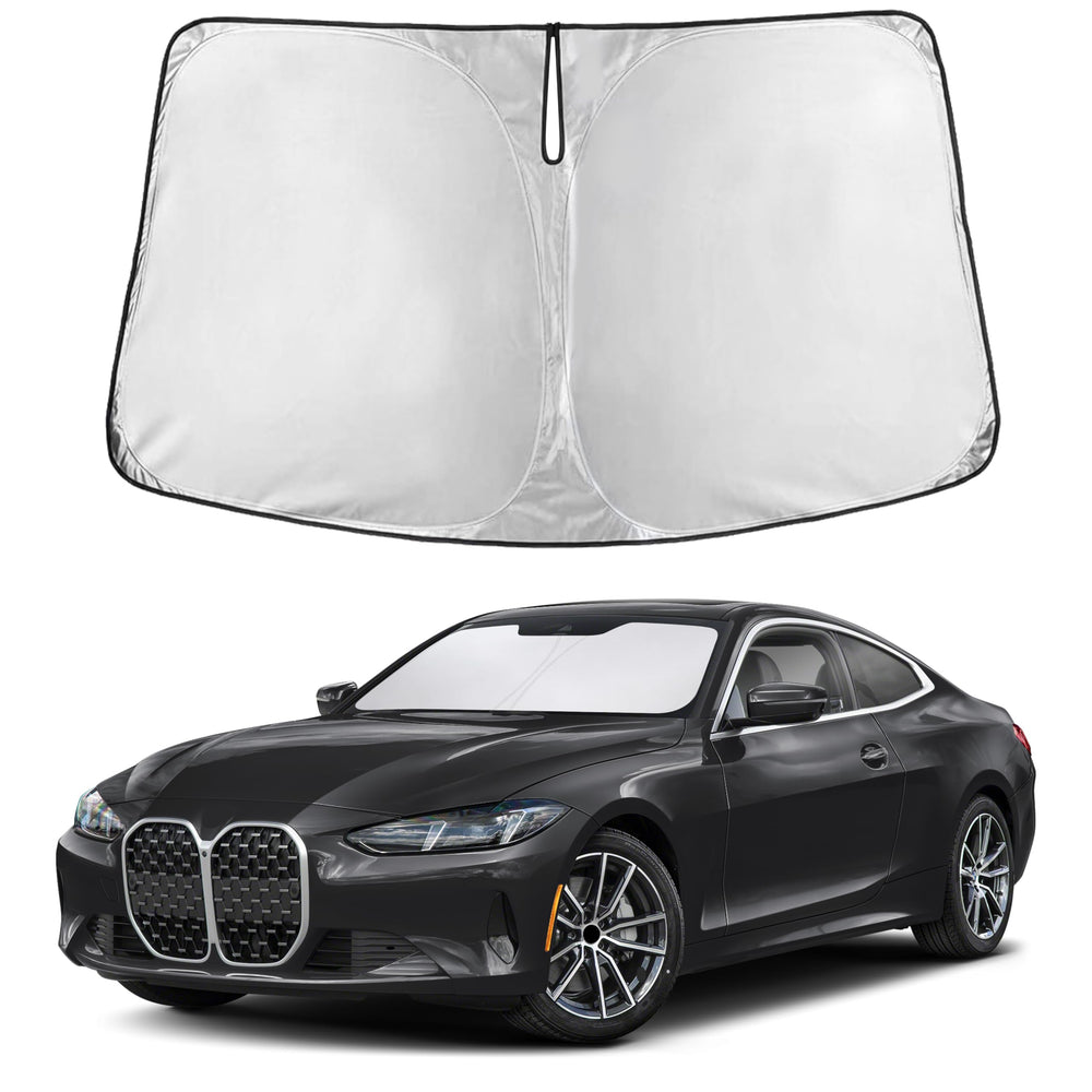 EcoNour windshield sunshade for BMW 4 Series fit blocks glare and protects the dash