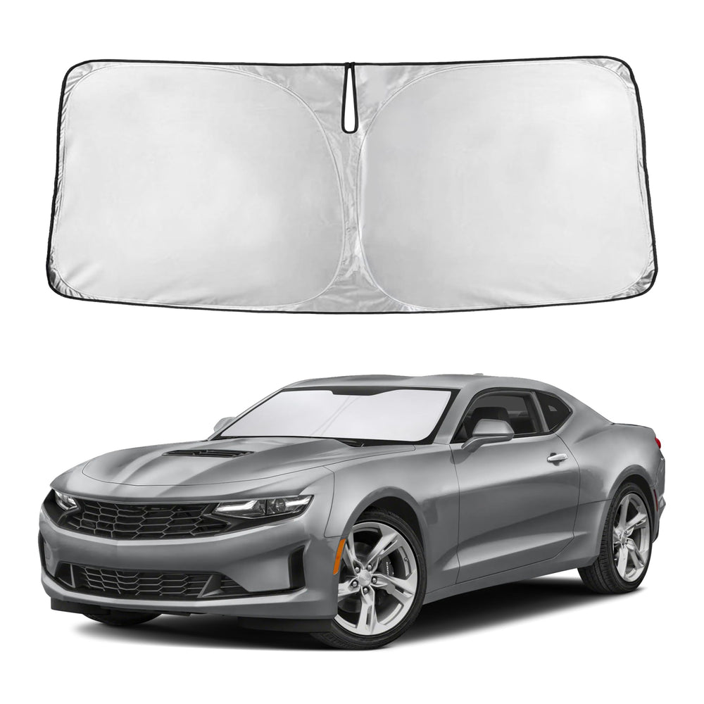 EcoNour windshield sunshade for Camaro front coverage reduces glare and heat.