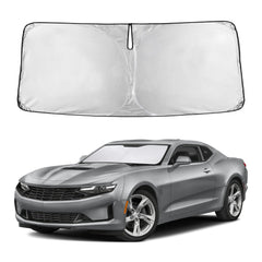 EcoNour windshield sunshade for Camaro front coverage reduces glare and heat.