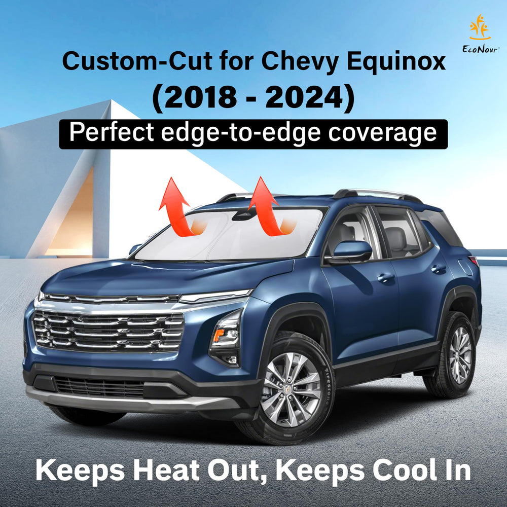EcoNour sunshade for Equinox reduces interior heat during sun.