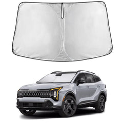 EcoNour windshield sunshade provides full-coverage front view for Kia Sportage NQ5.