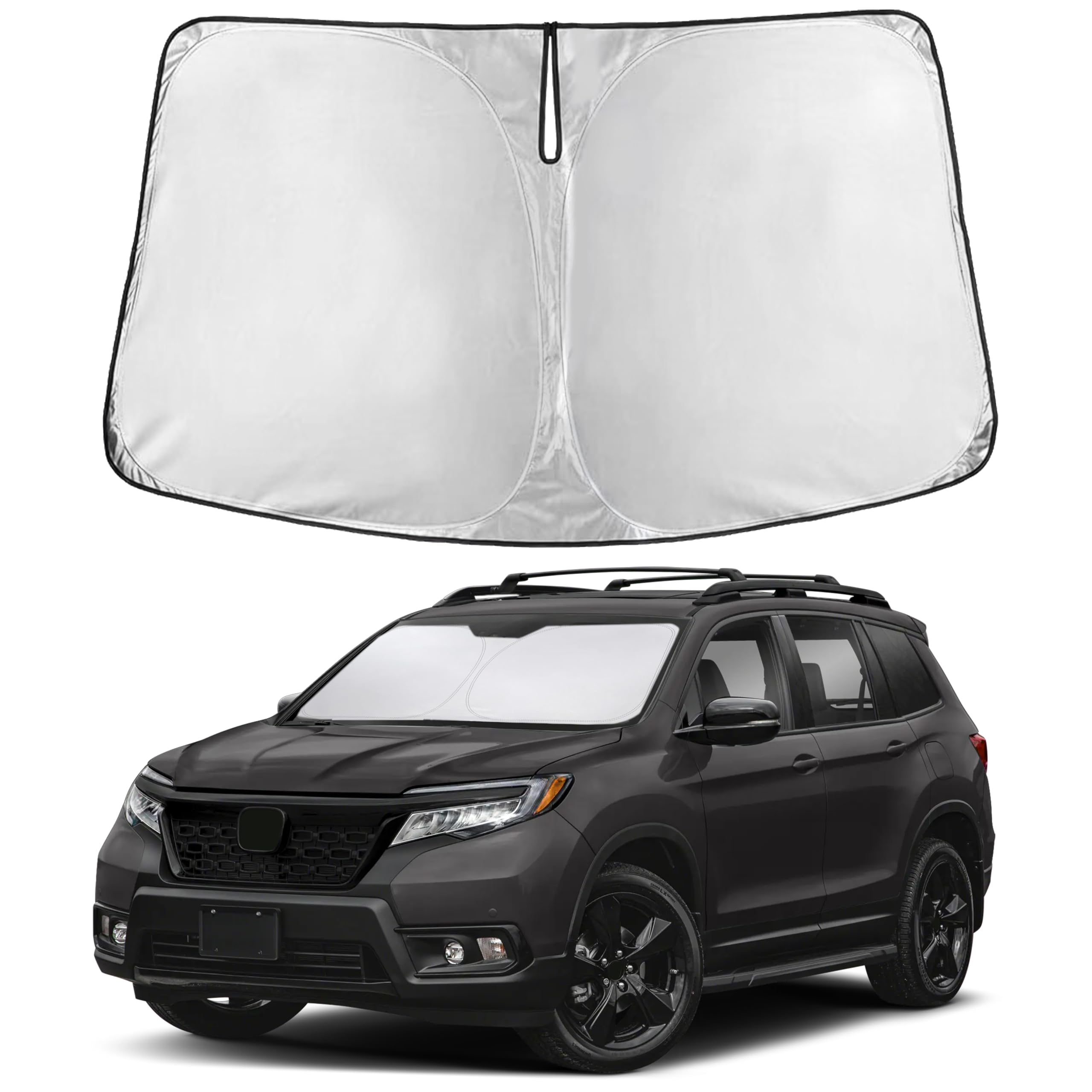 EcoNour windshield sunshade for Honda Passport fits 2019-2026 with full coverage.
