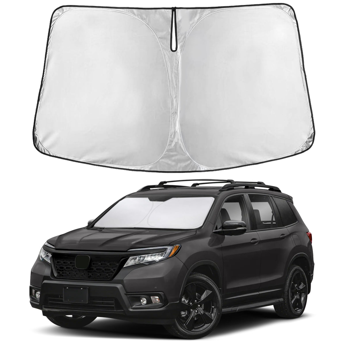 EcoNour windshield sunshade for Honda Passport fits 2019-2026 with full coverage.