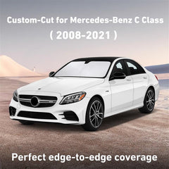 EcoNour sunshade front window blocks heat, keeping the cabin cooler on sunny days.