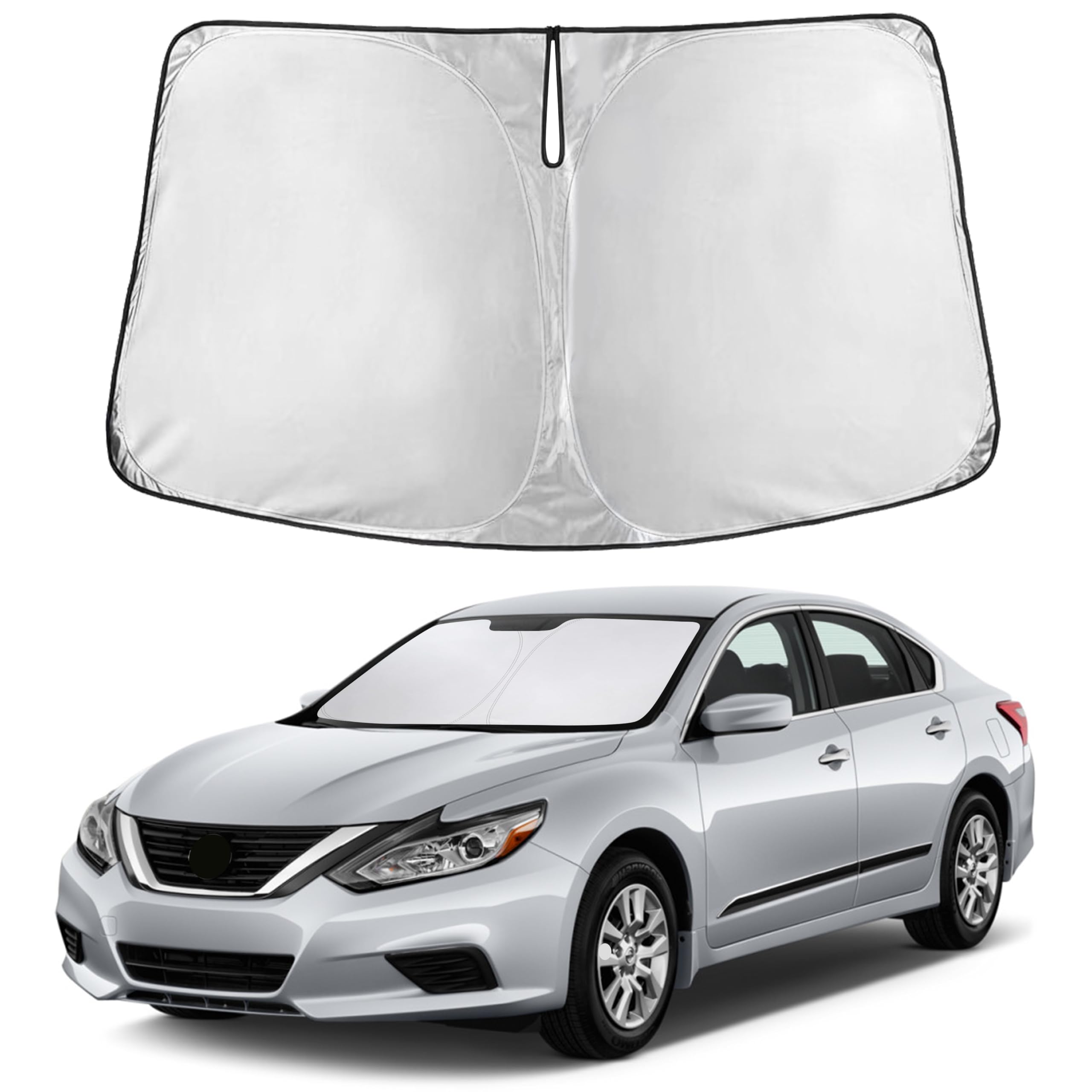 EcoNour windshield sunshade for Nissan Altima 2013-2018 covers the windshield and reduces interior heat.