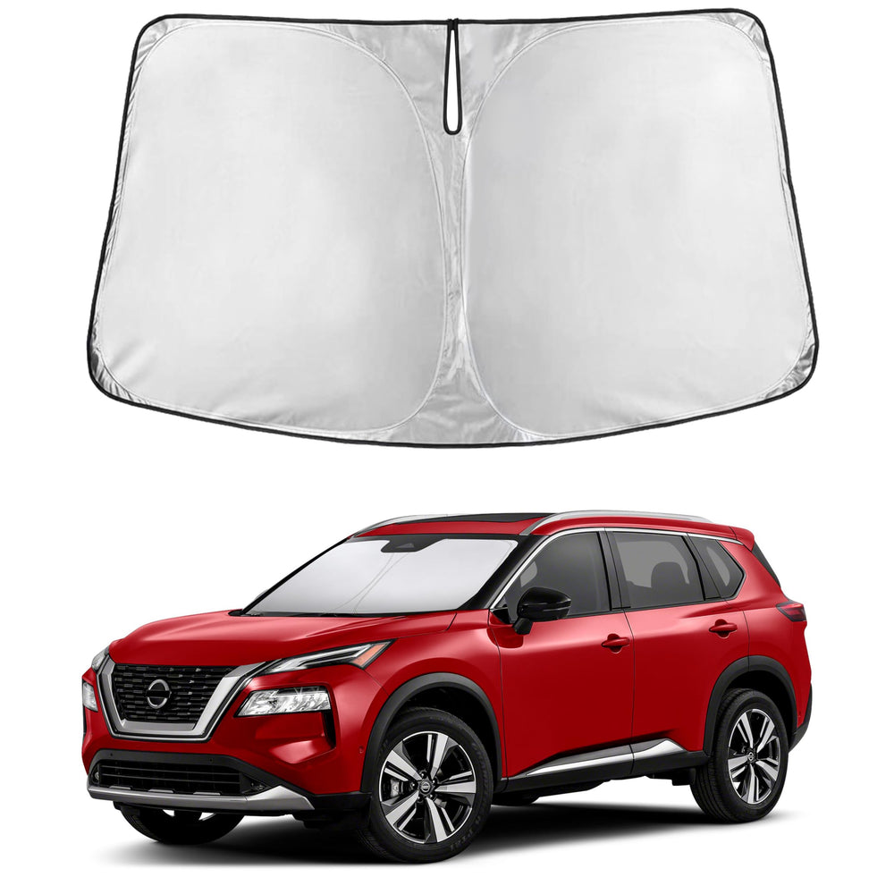 EcoNour Nissan Rogue windshield sunshade front window coverage reduces glare and heat.