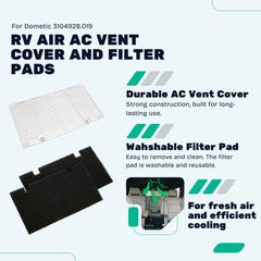 EcoSynic RV AC cover in polar-white finish