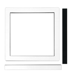 EcoSynic gasket frame shows universal fit for most RV rooftop A/C units.
