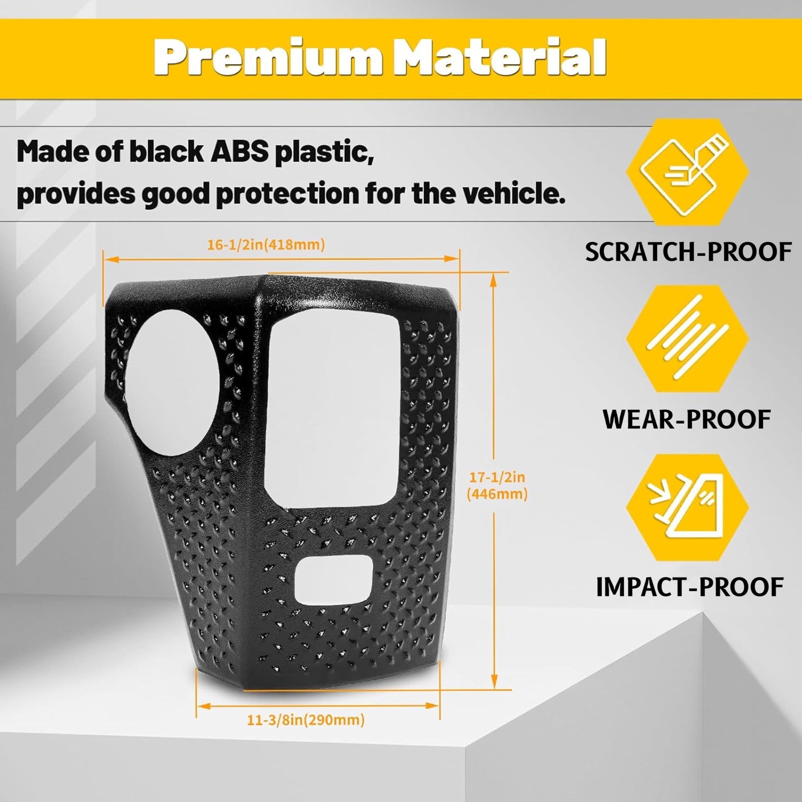 ECOTRIC ABS plastic durability protects rear panels from scratches and gravel