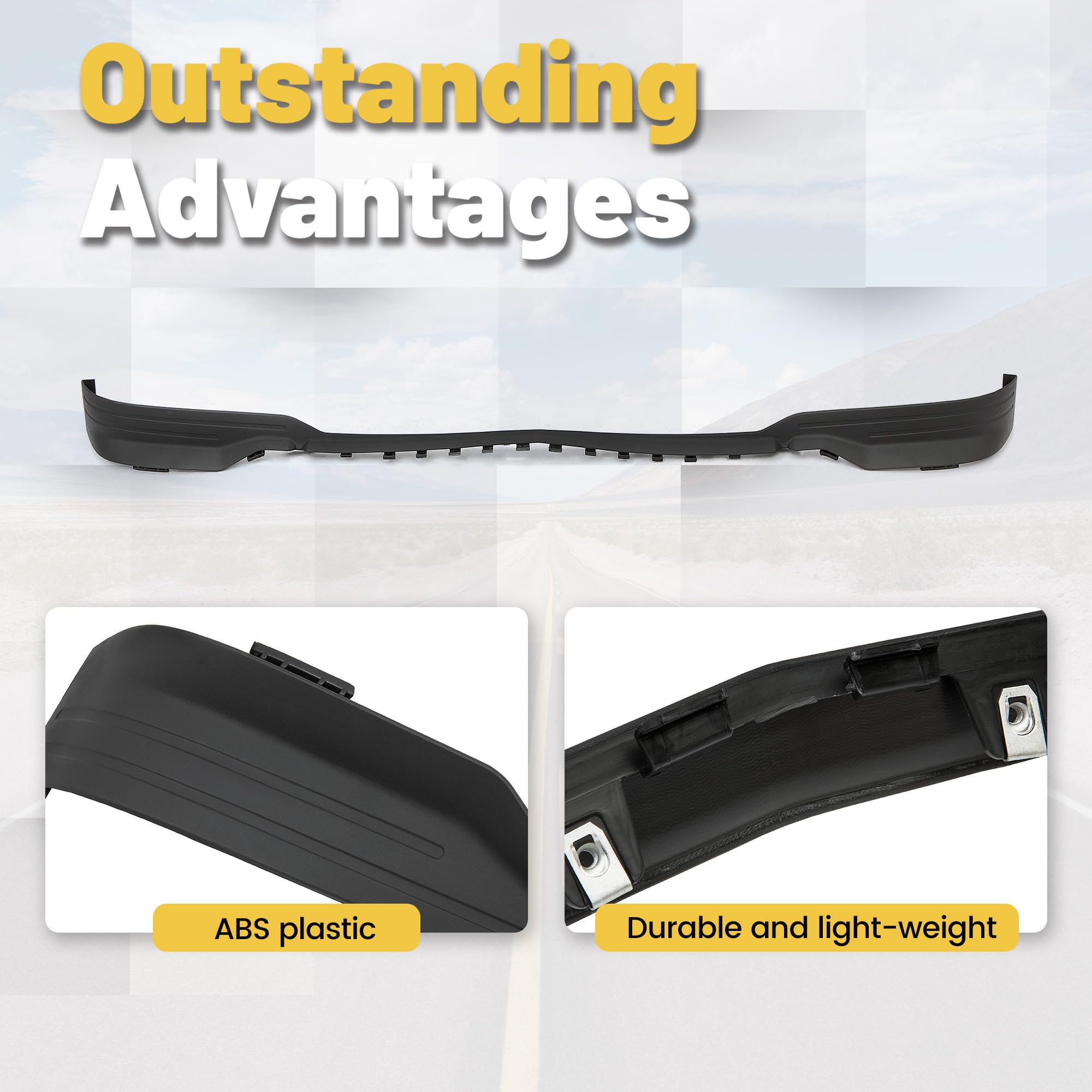ECOTRIC abs-plastic valance panel shows sturdy construction and weather resistance.