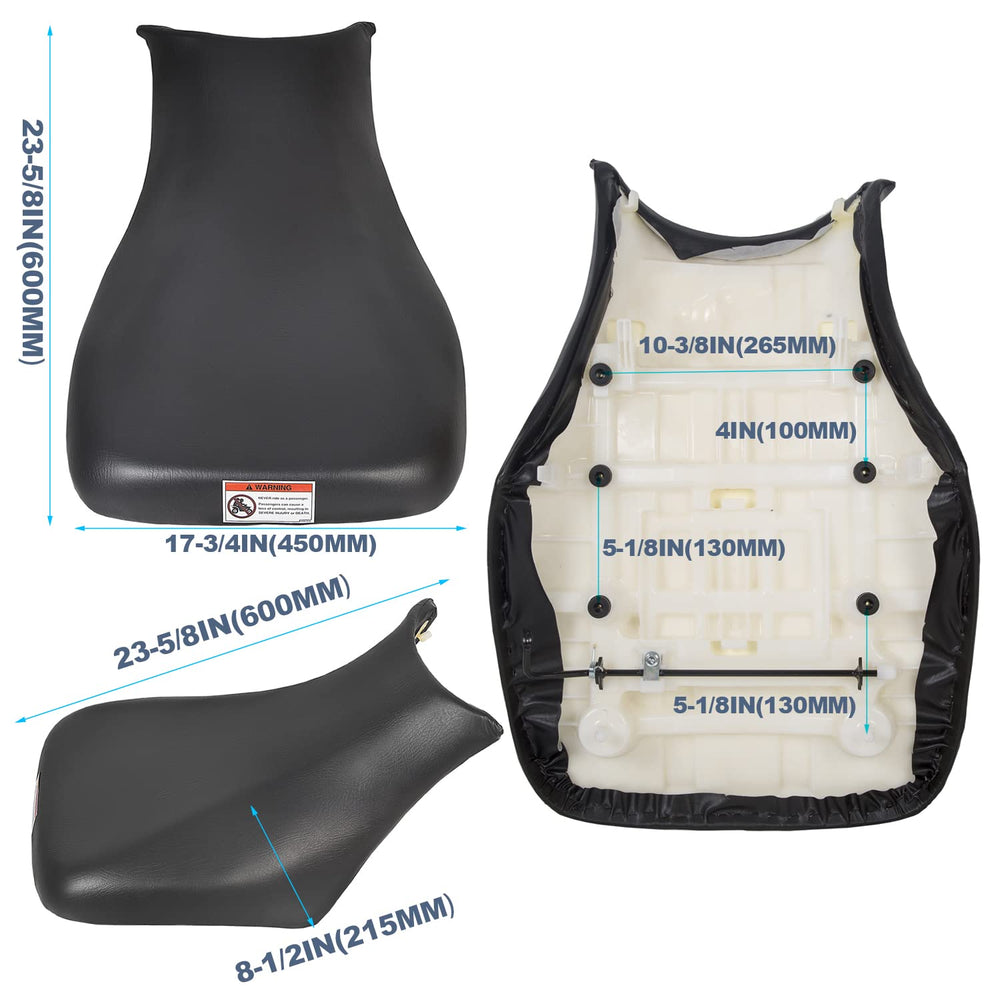 ECOTRIC Foreman 500 seat stitching detail, premium craftsmanship enhances durability and style.