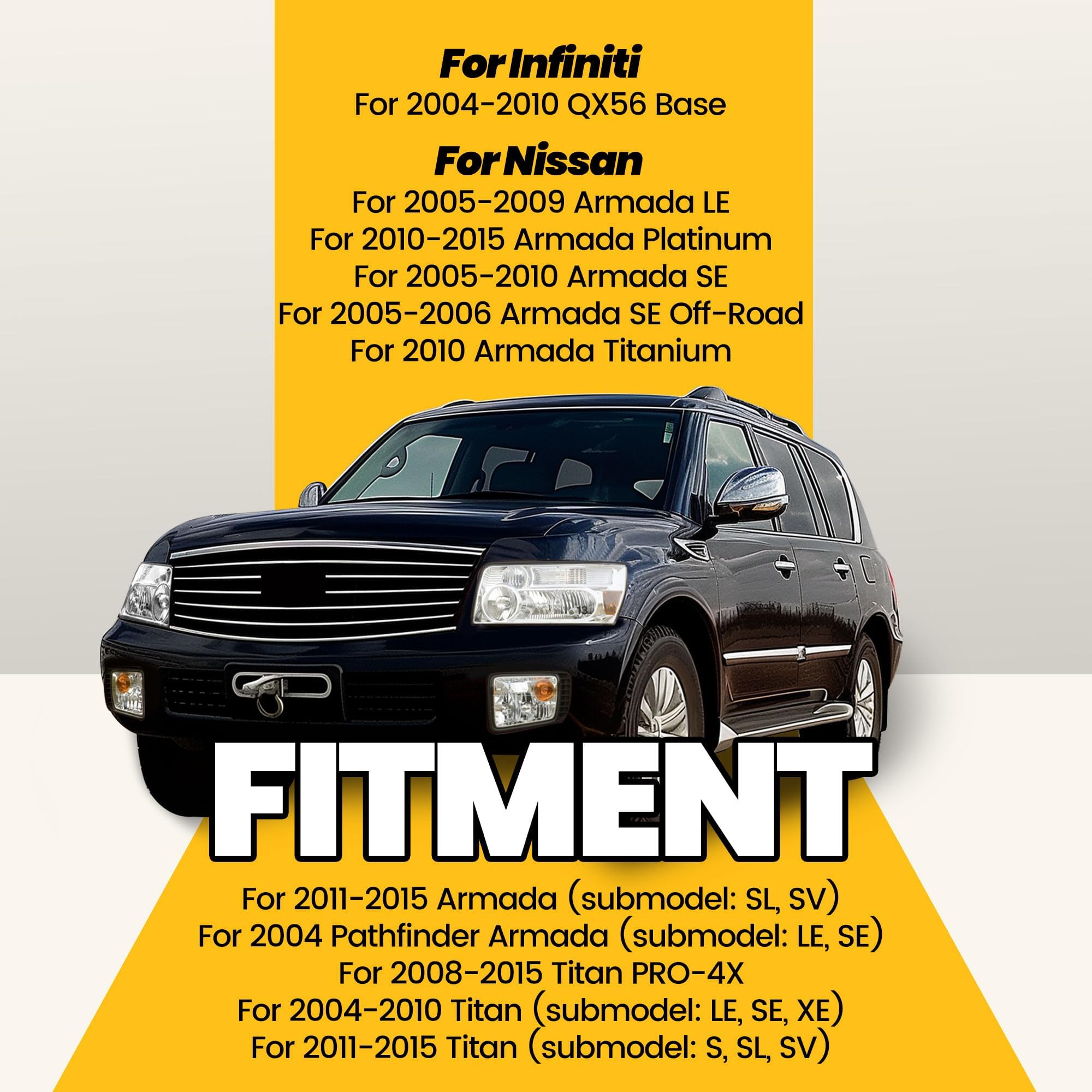 ECOTRIC bumper filler right side headlight molding for Armada/QX56 ensures seamless alignment.