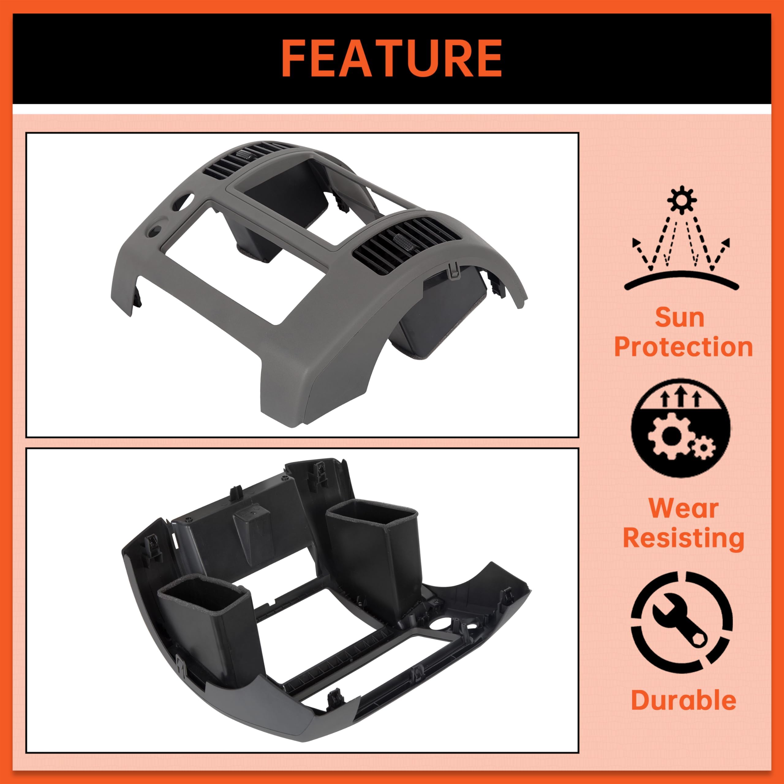 ECOTRIC center dash console side-angle demonstrates compact, integrated design.