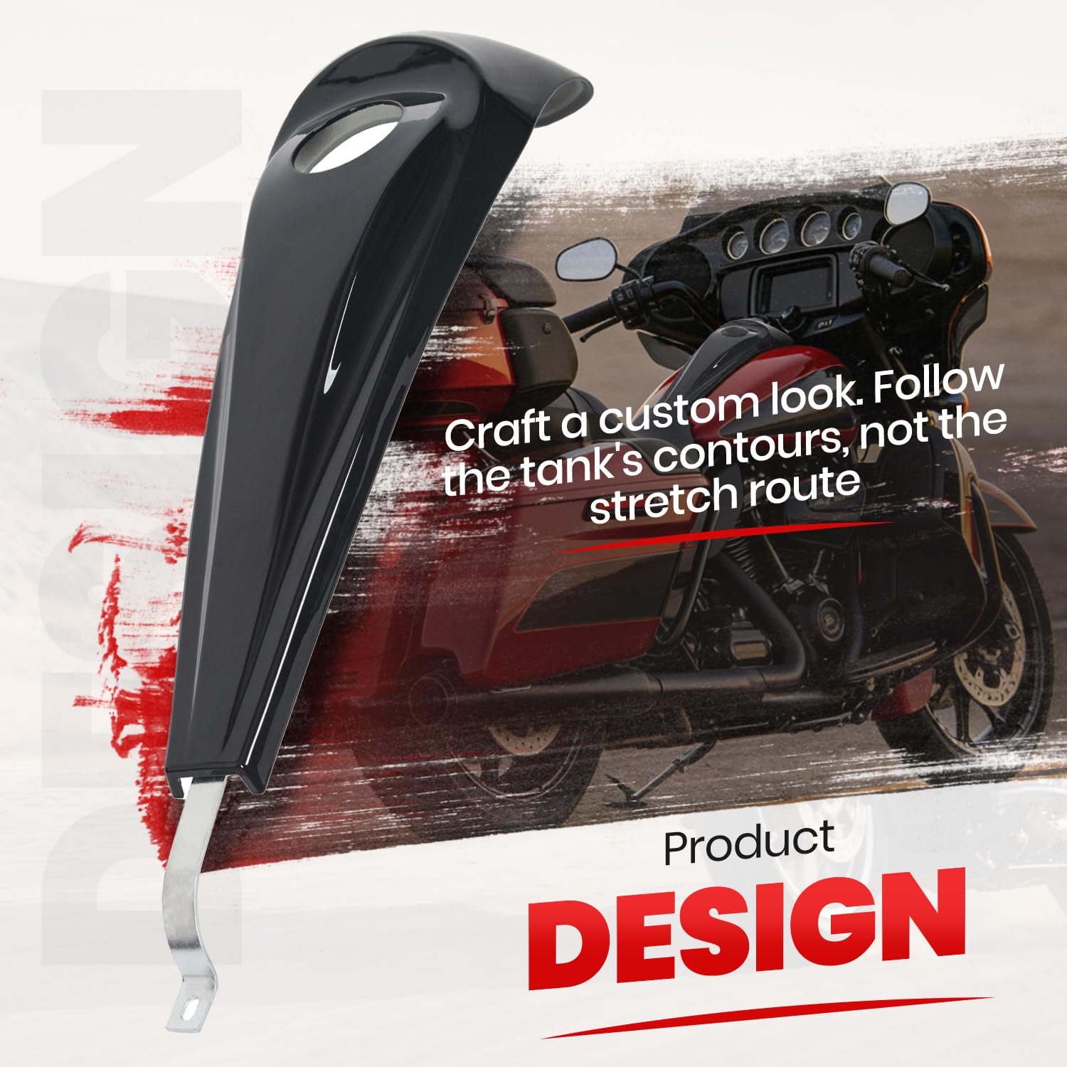 ECOTRIC center-fill tank fitment presents a clean, integrated Harley look.