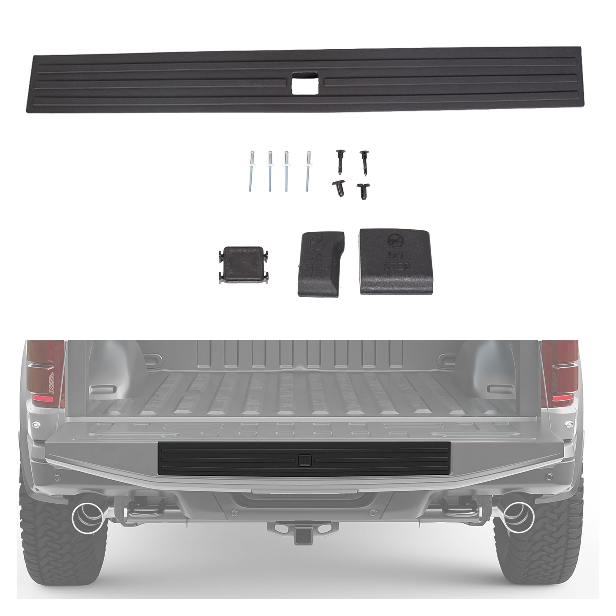 ECOTRIC center tailgate molding on F-150 highlights added protection and sleek look
