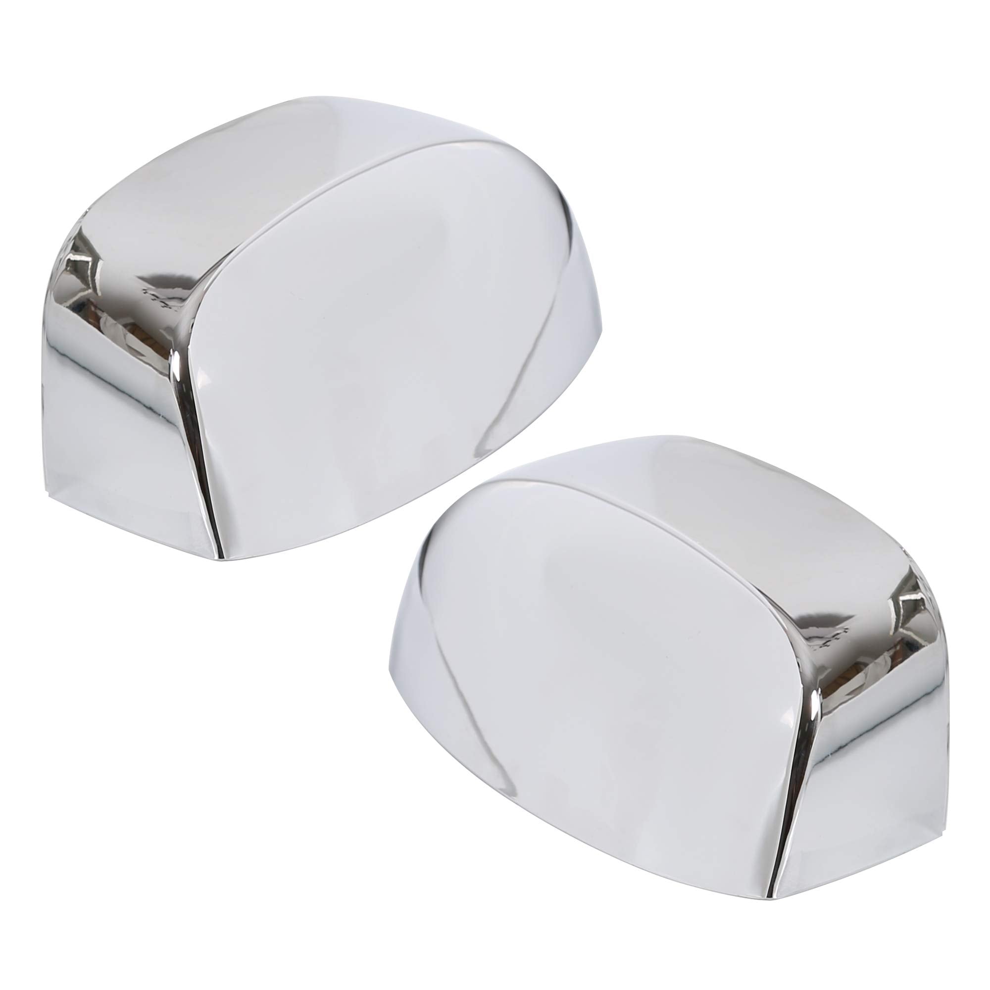ECOTRIC chrome half mirror covers pair pack for easy replacement.