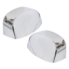 ECOTRIC chrome half mirror covers pair pack for easy replacement.