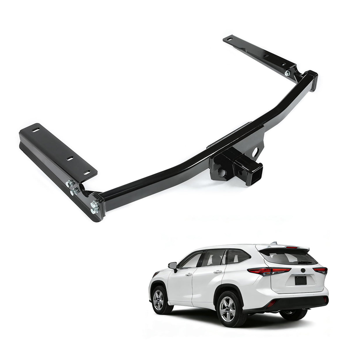 ECOTRIC Class 3 hitch for Toyota Highlander rear view showing towing compatibility