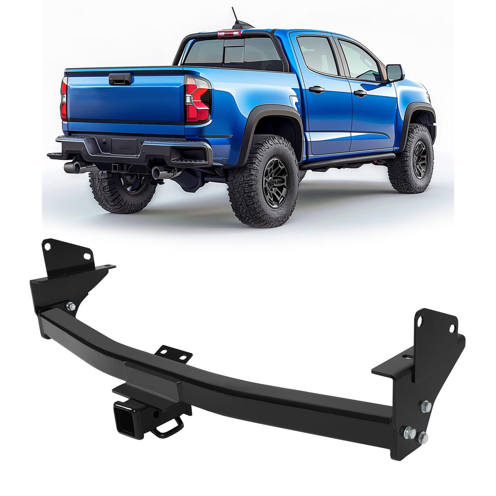 ECOTRIC Class 4 hitch with 2-inch receiver for Chevy Colorado and GMC Canyon.
