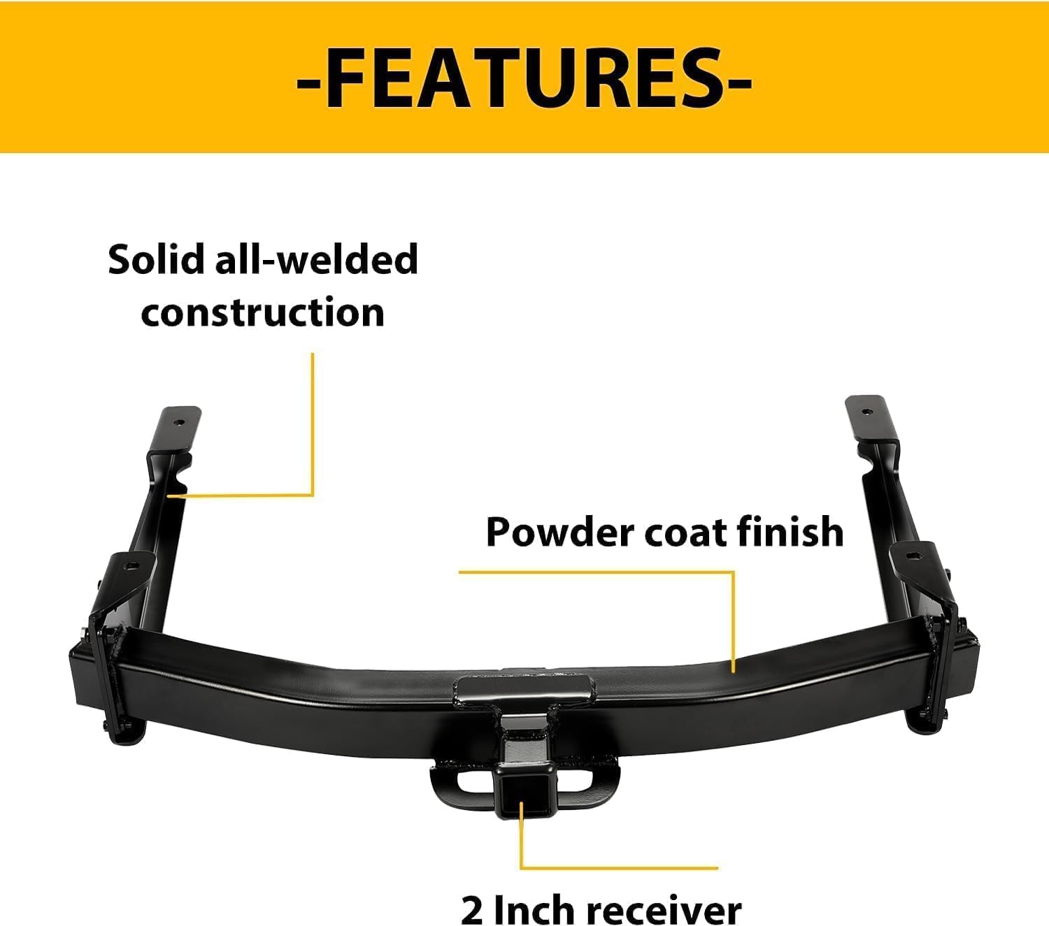 ECOTRIC Class V hitch standard capacity: 1950 lb tongue, 13000 lb GTW