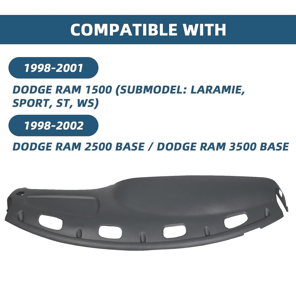 ECOTRIC dash cover overlay Ram 1500 side profile shows snug fit