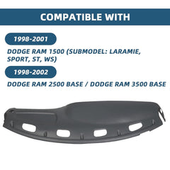 ECOTRIC dash cover overlay Ram 1500 side profile shows snug fit