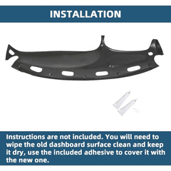 ECOTRIC dash cover overlay Ram 2500 base front view shields dashboard