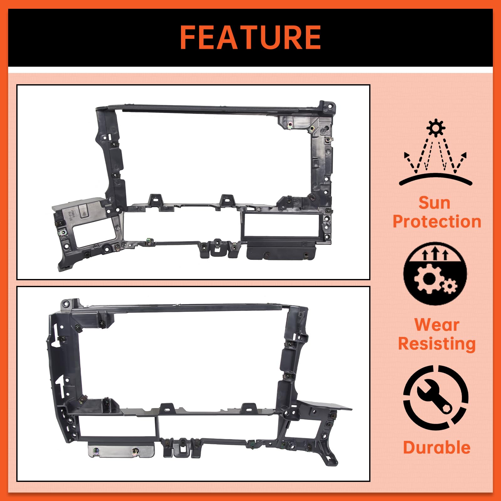 ECOTRIC dashboard panel made from rugged ABS material resists cracking and fading.