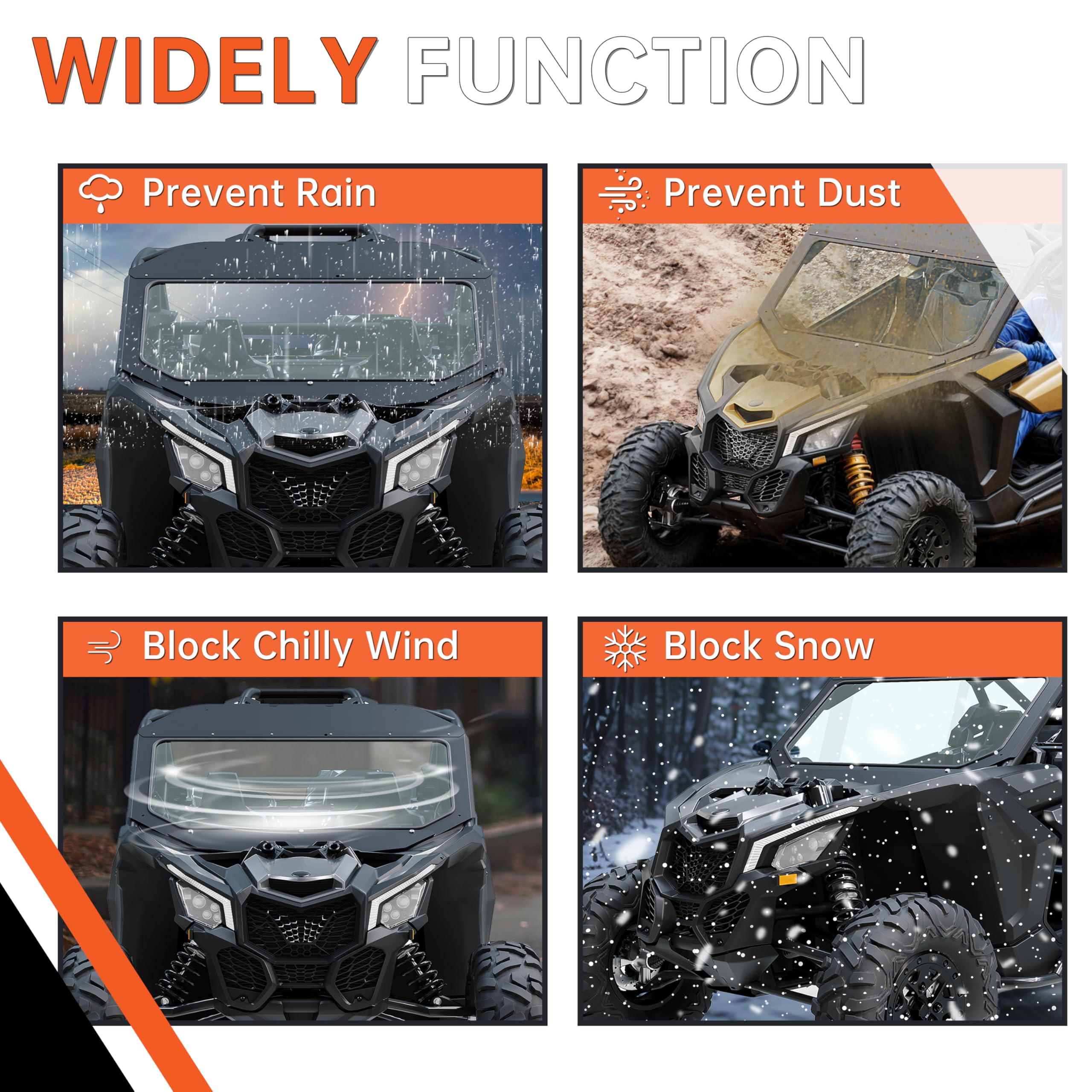 All-weather protection for Can-Am Maverick X3 across sun, rain, and dust
