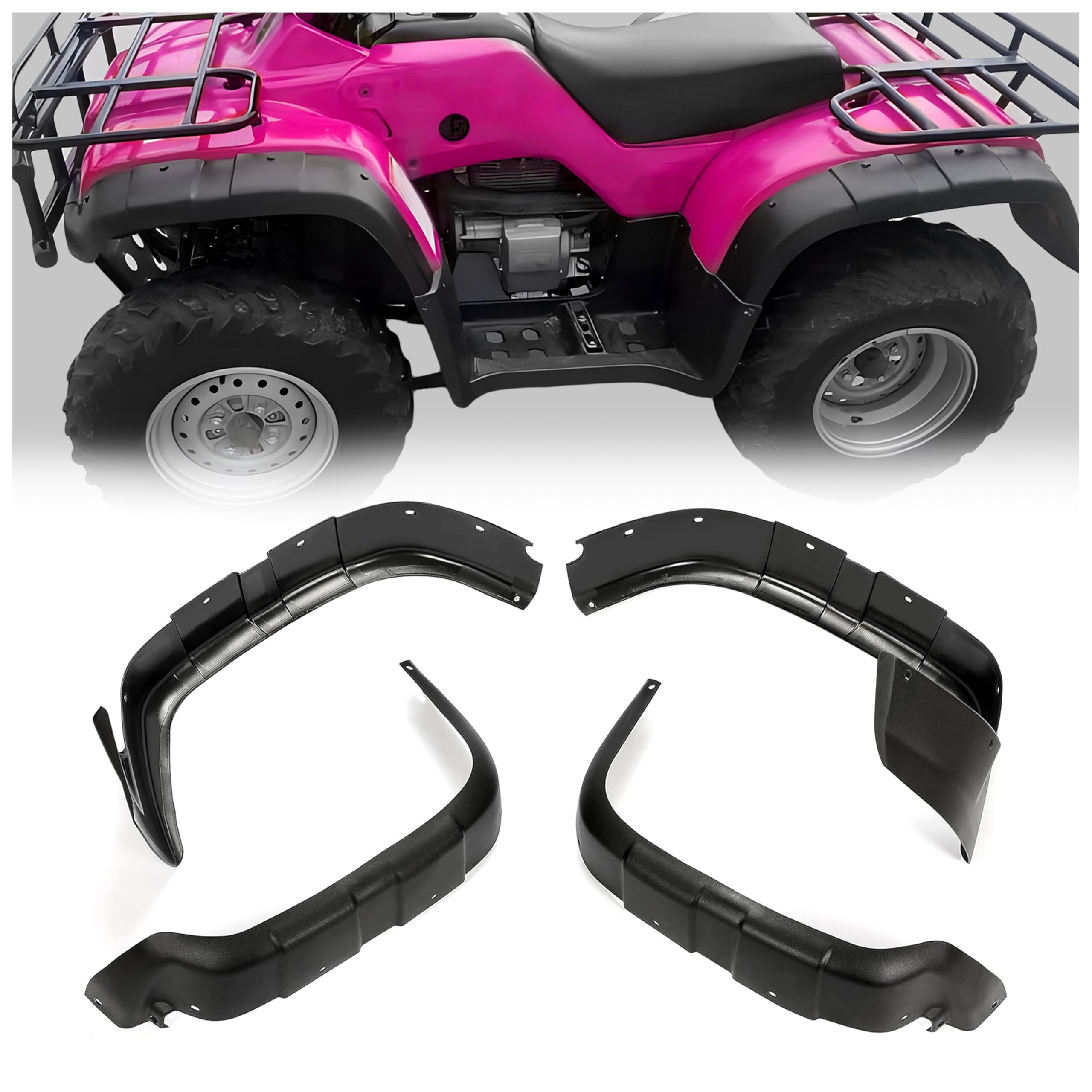 ECOTRIC Fender Mud Guard for Foreman TRX400FW front-left reduces mud spray