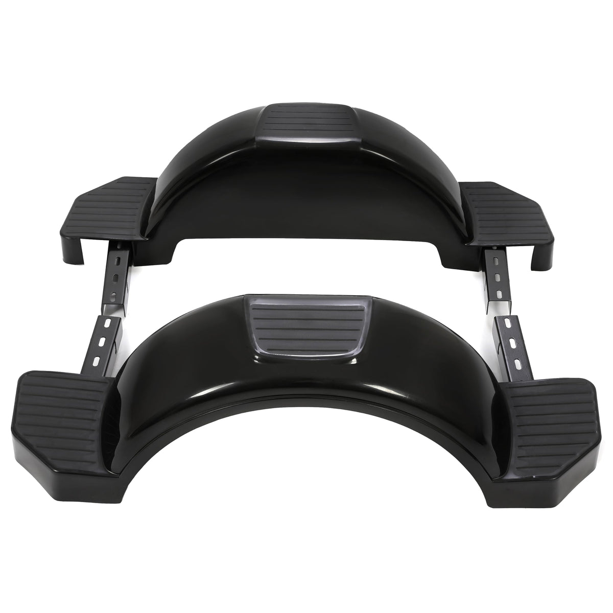 ECOTRIC fenders assembled on a 13 inch trailer wheel setup for protection.
