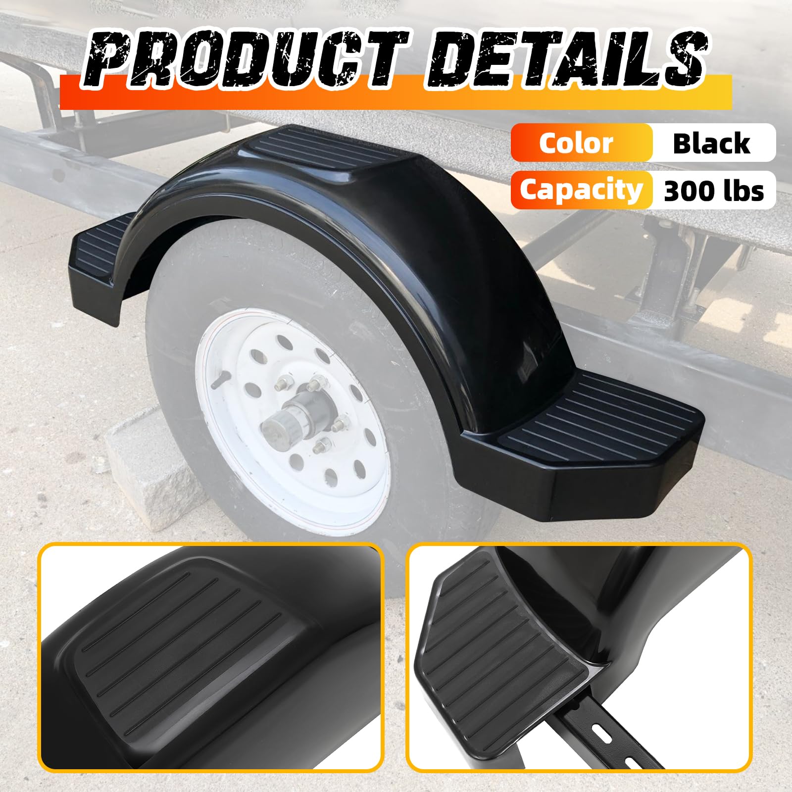 ECOTRIC fenders front angle showcases 13 inch wheel coverage.