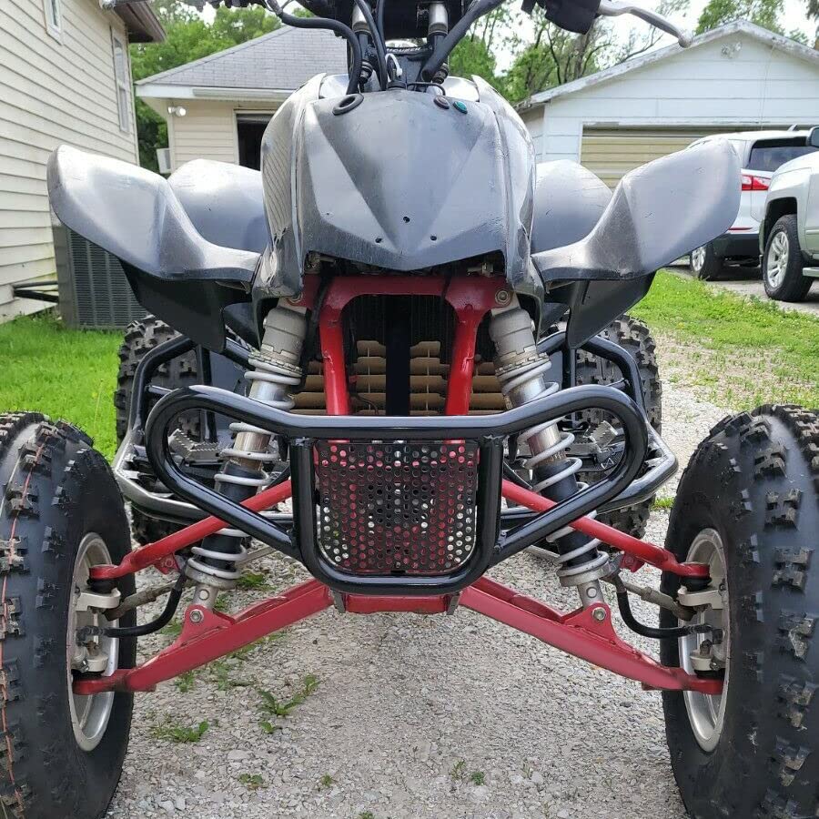 ECOTRIC front bumper brush guard on Honda TRX 450R ER for rugged protection.